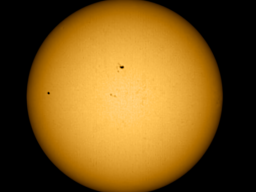 Mercury transiting Sun 9.05.2016 at 14:20